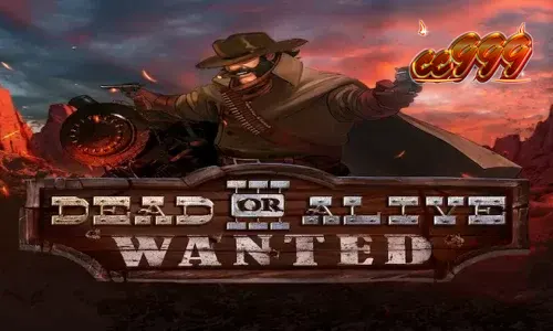 Interface do jogo de slot Dead or Alive 3 Wanted com tema de Velho Oeste