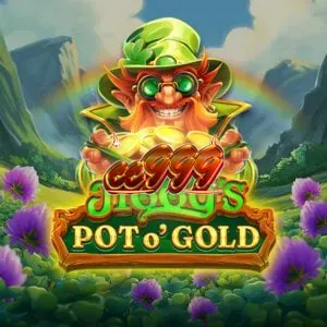 Visual vibrante e temático do slot Jiggy’s Pot O’Gold com elementos irlandeses